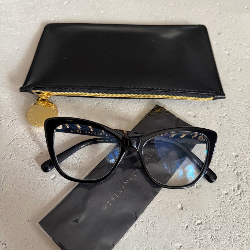 Stella McCartney Glossy Black Square Sunglasses